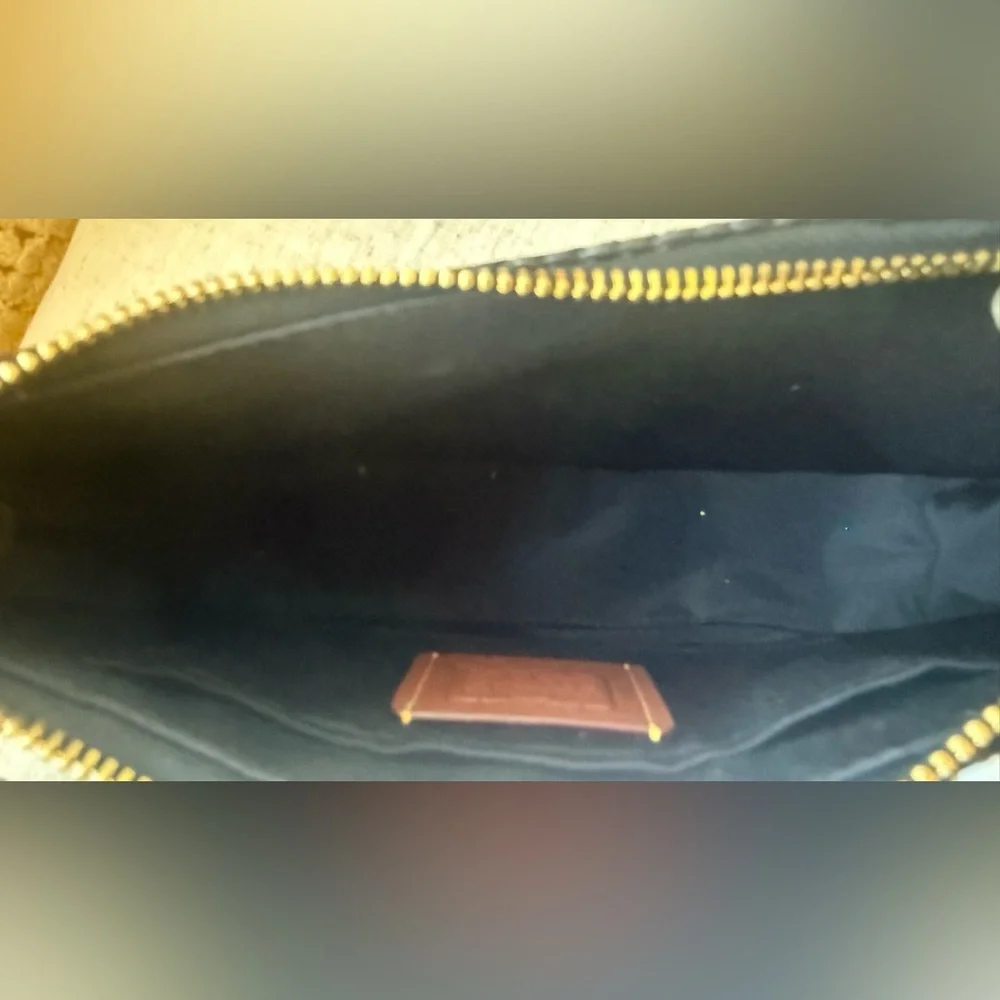 Coach Black Crochet Bag with Gold Chain - Picture 8 of 8